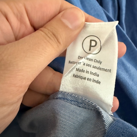 Anthropologie Hemant & Nandita Women's Lianna Embroidered Blouse Blue Large - Picture 7 of 13